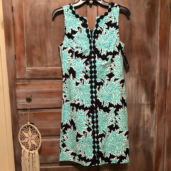 Crown & Ivey turquoise and navy dress - Picture 1 of 6